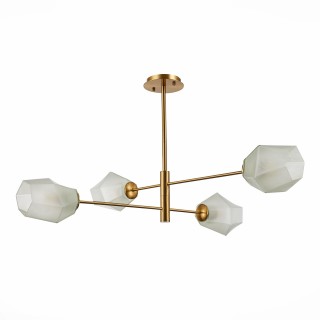 SLE205202-04 Люстра потолочная Латунь/Белый E27 4*60W TERRAMO-foto2