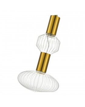 SL6117.223.02 Светильник подвесной ST-Luce Латунь/Золотой, Прозрачный LED 2*3W 3000K TACCHE-foto3