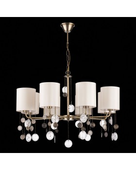 SLE107933-08 Люстра подвесная Бронза/Бежевый E14 8*40W SEVILLA-foto8