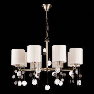 SLE107933-08 Люстра подвесная Бронза/Бежевый E14 8*40W SEVILLA-foto8