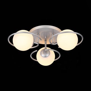 SL418.102.03 Люстра потолочная Серебристый/Белый E27 3*60W GALIO-foto4