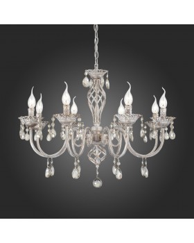 SL139.503.08 Люстра подвесная Слоновая кость, Золото/Прозрачный E14 8*40W SPLENDI-foto5