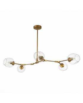 SLE154823-05 Люстра подвесная Золотистый/Прозрачный E27 5*40W RAMETTO-foto2