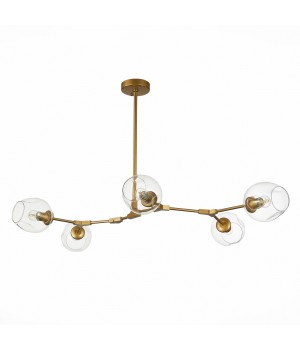 SLE154823-05 Люстра подвесная Золотистый/Прозрачный E27 5*40W RAMETTO-foto2