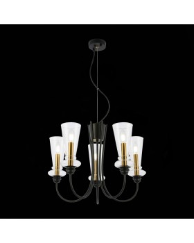 SLE112403-05 Люстра подвесная Черный/Прозрачный E14 5*40W RAMMO-foto4