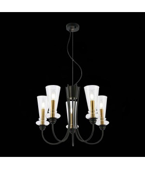SLE112403-05 Люстра подвесная Черный/Прозрачный E14 5*40W RAMMO-foto4
