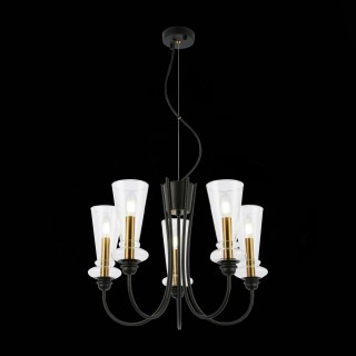 SLE112403-05 Люстра подвесная Черный/Прозрачный E14 5*40W RAMMO-foto4