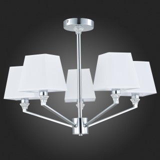 SLE107602-05 Люстра потолочная Хром/Белый E14 5*40W GRINDA-foto8