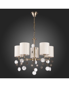 SLE107933-05 Люстра подвесная Бронза/Бежевый E14 5*40W SEVILLA-foto4