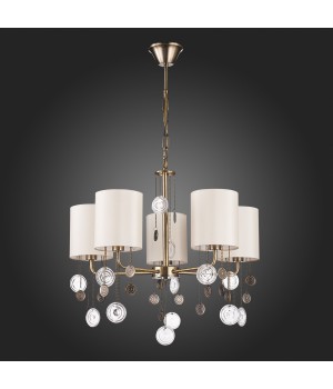 SLE107933-05 Люстра подвесная Бронза/Бежевый E14 5*40W SEVILLA-foto4