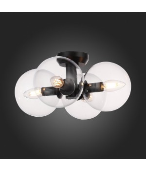 SL424.402.04 Люстра потолочная Черный/Прозрачный E14 4*40W ROSELLO-foto5