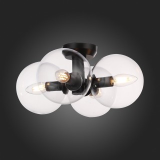 SL424.402.04 Люстра потолочная Черный/Прозрачный E14 4*40W ROSELLO-foto5