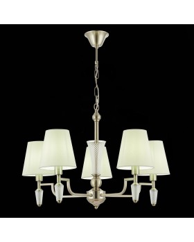 SLE105503-05 Люстра подвесная Никель/Белый E14 5*40W REIMO-foto9