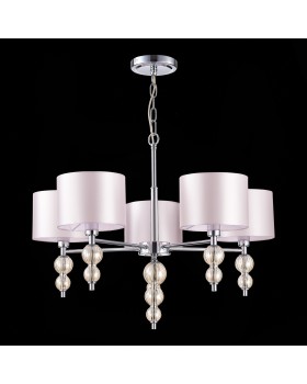 SLE105703-05 Люстра подвесная Хром/Светло-бежевый E14 5*40W RAMER-foto8