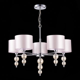 SLE105703-05 Люстра подвесная Хром/Светло-бежевый E14 5*40W RAMER-foto8