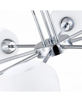 SLE104302-08 Люстра потолочная Хром/Белый E14 8*40W LANTA-foto11