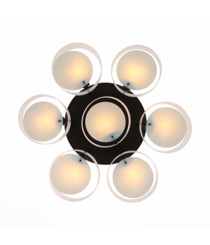 SL483.402.07 Люстра потолочная Черный/Белый E27 7*60W FORESTA-foto2