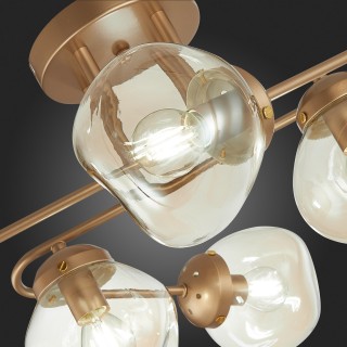 SLE155702-06 Люстра потолочная Золотистый/Янтарный E14 6*40W MORE-foto12