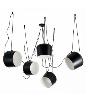 SLE120643-05 Светильник подвесной Черный/Черный E27 5*40W TRIESTE-foto2