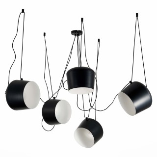 SLE120643-05 Светильник подвесной Черный/Черный E27 5*40W TRIESTE-foto2