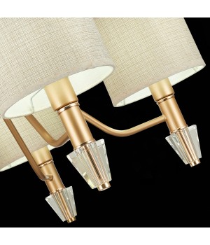 SLE107003-05 Люстра подвесная Золотистый/Бежевый E14 5*40W VILEDE-foto7