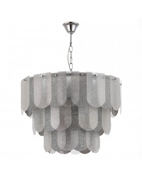 SLE1125-103-12 Светильник подвесной Хром/Прозрачно-Дымчатый E14 12*40W ERZO-foto2