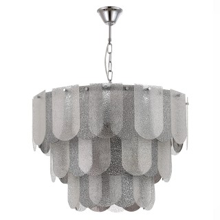 SLE1125-103-12 Светильник подвесной Хром/Прозрачно-Дымчатый E14 12*40W ERZO-foto2