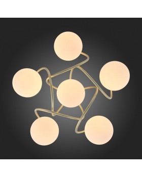 SL711.202.06 Люстра потолочная Золотистый/Белый E27 6*60W DELICATA-foto8