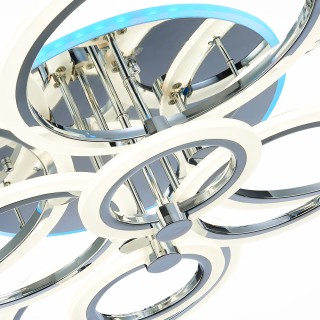 SLE500512-08RGB Светильник потолочный Хром/Белый LED 1*212W RGB 15W 3000-6000K CERINA-foto6