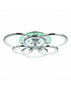SLE500712-06RGB Светильник потолочный Хром/Белый LED 1*144W RGB 8W 3000-6000K LETO-foto3