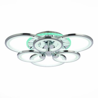SLE500712-06RGB Светильник потолочный Хром/Белый LED 1*144W RGB 8W 3000-6000K LETO-foto3