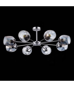 SLE155402-08 Люстра потолочная Хром/Дымчатый E27 8*60W PALLO-foto4