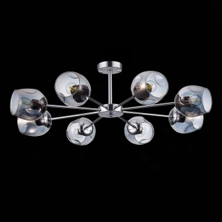 SLE155402-08 Люстра потолочная Хром/Дымчатый E27 8*60W PALLO-foto4