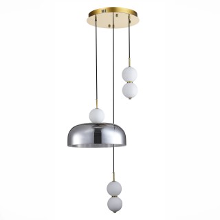 SL6112.203.21 Светильник подвесной ST-Luce Золотистый/Молочно-Белый,Прозрачно-Дымчатый LED 1*21W ODE-foto2