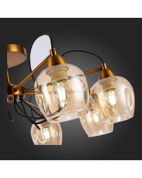 SLE110002-08 Люстра потолочная Бронза/Янтарный E27 8*60W ACRO-foto9