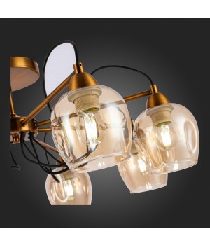 SLE110002-08 Люстра потолочная Бронза/Янтарный E27 8*60W ACRO-foto9