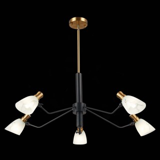 SLE205403-05 Люстра подвесная Черный, Латунь/Белый E14 5*60W LITA-foto4
