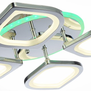 SLE501012-04RGB Светильник потолочный Хром/Белый LED 1*80W RGB 7W 3000-6000K RITA-foto5