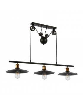 SLE120503-03 Светильник подвесной Черный/Черный E27 3*60W ESPERAZZA-foto2