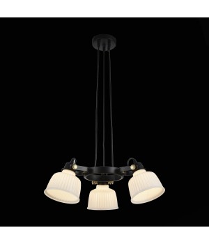 SL714.403.03 Люстра подвесная Черный с золотом/Белый E14 3*40W ALETANTE-foto2