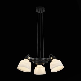 SL714.403.03 Люстра подвесная Черный с золотом/Белый E14 3*40W ALETANTE-foto2