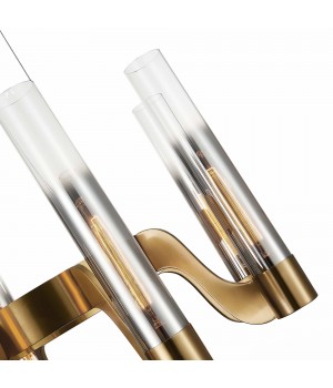 SL1235.303.08 Люстра подвесная ST-Luce Латунь/Хром, Прозрачный E14 8*40W ETTORE-foto3