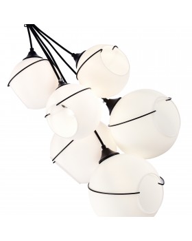 SLE103143-06 Светильник подвесной Черный/Белый E27 6*60W SATTURO-foto3