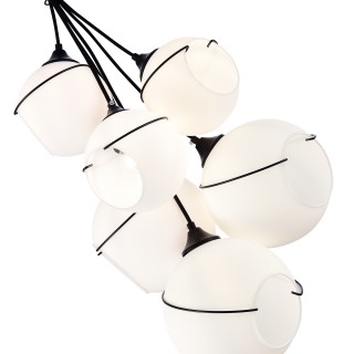 SLE103143-06 Светильник подвесной Черный/Белый E27 6*60W SATTURO-foto3