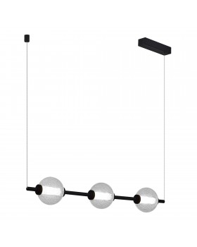 SL6120.403.03 Светильник подвесной ST-Luce Черный/Прозрачное кракелированное стекло LED 3*8,5W 3000K PEEK-foto3