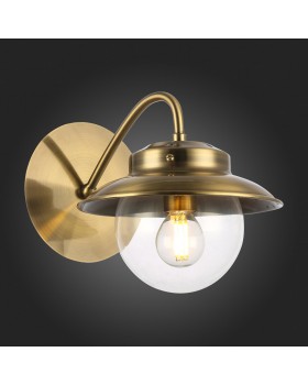 SLE110101-01 Светильник настенный Античная бронза/Прозрачный E14 1*40W GARONNI-foto7