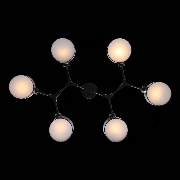 SLE183402-06 Люстра потолочная Черный/Черный E14 6*60W GIMENTO