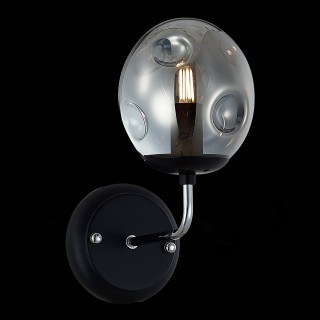 SLE106001-01 Светильник настенный Хром, Черный/Дымчатый E14 1*40W MAREA-foto3