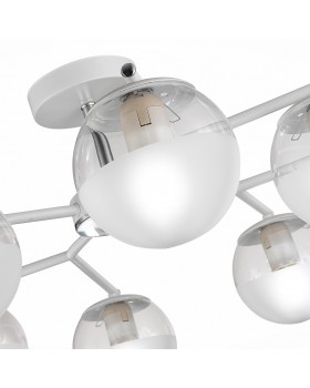 SLE106602-08 Люстра потолочная Белый, Хром/Прозрачный E27 8*60W VERONA-foto3