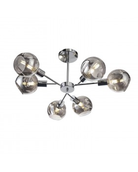 SLE155102-06 Люстра потолочная Хром/Дымчатый E14 6*60W GENTORE-foto15